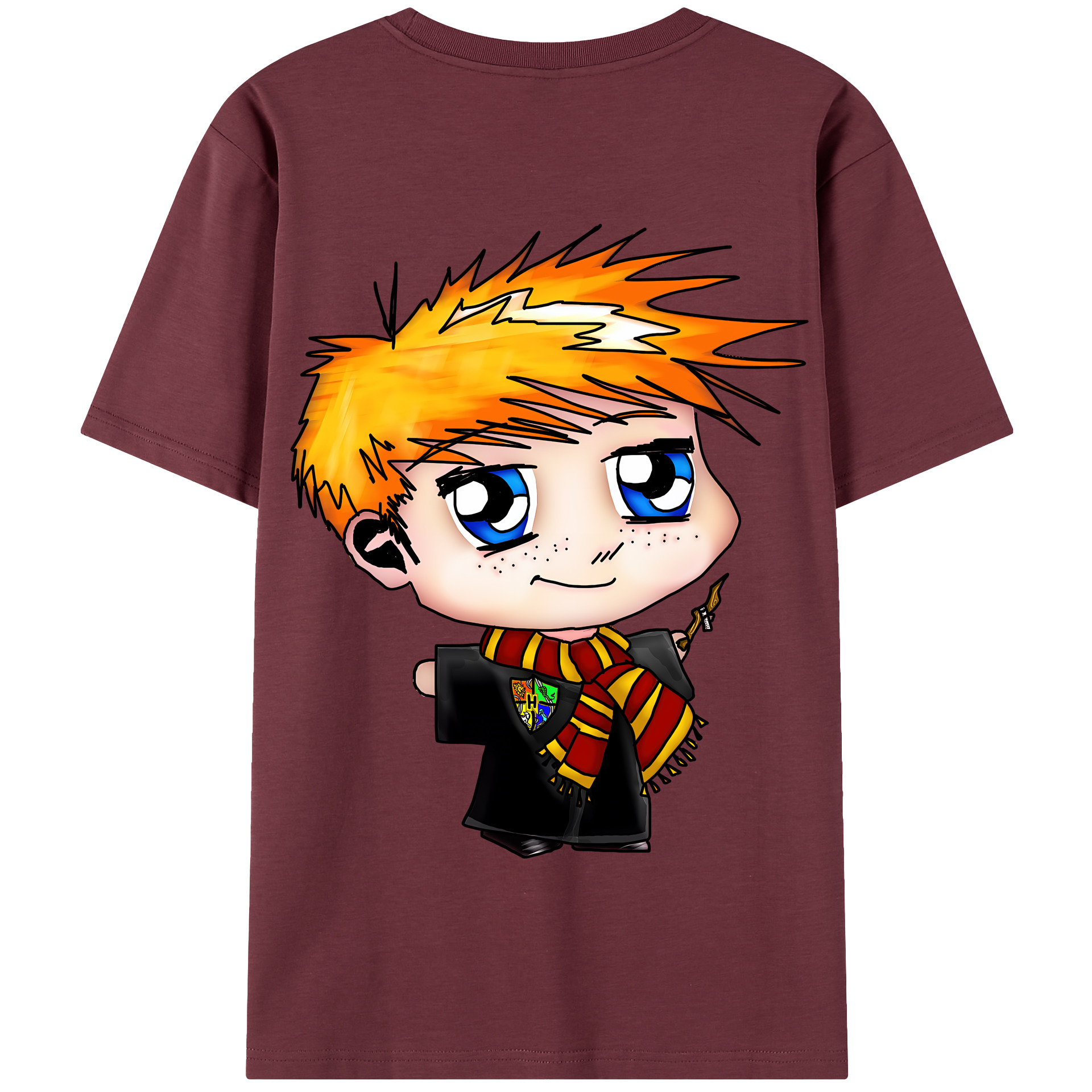 （画像用） Harry Potter ハリー・ポッターシリーズ 綿100％半袖Tシャツ（背面プリント）